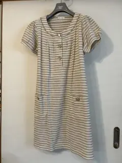 ストライプ マタニティ ワンピース