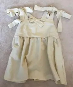 RETRO GIRL 肩リボン キャミワンピース アイボリー フリーサイズ