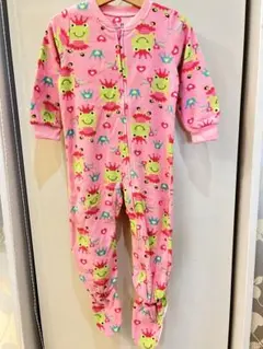 美品　JumpingBeans 2T フリースパジャマ ピンク　カエルちゃん