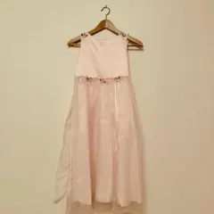 アメリカ製 ガールズ サテンドレス ピンク