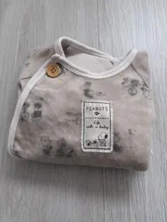 PEANUTS デザインロンパース　茶色　ベージュ　60 70