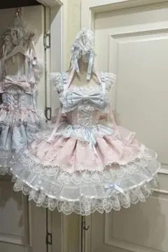 ノースリーブ フリル リボン レース スイート バレエ ロリィタ Jsk ドレス