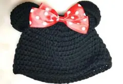 ミッキー風耳付きニット帽