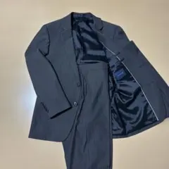 【美品】タカキュー　ウォッシャブル　ビジネススーツ　ストライプ柄　ブラウン　A4