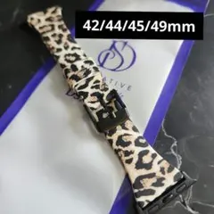 ヒョウ柄 Apple Watchバンド 42/44/45/49mm