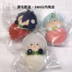 三日月宗近 鶴丸国永 一期一振 んまほっぺ いちごマスコットぬいぐるみ 限定品 刀剣乱舞 一期一振 三日月宗近 鶴丸国永 んまほっぺ いちごマスコット