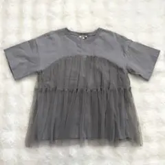 niko and ニコアンド　チュールコンビプルオーバー　レディース半袖Tシャツのサムネイル