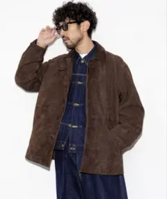 アウター Goat Leather スエード カーコート/ハーフコート ブルゾン