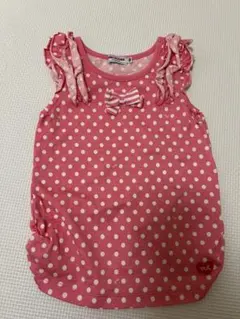 MIKI HOUSE ドット柄 フリルTシャツ 100cmのサムネイル