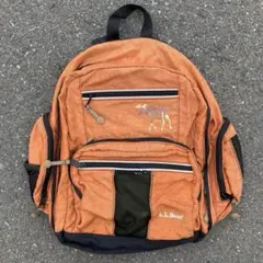 90s L.L.BEAN リュック オレンジ アニマル アウトドア ナイロン