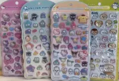 ☆サンリオコットンパフィー☆ちいかわボンボンドロップシール☆正規品☆4点セット☆