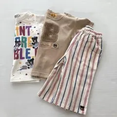 ミキハウス　DOUBLE B Tシャツ パンツ　3点まとめ売り100cm
