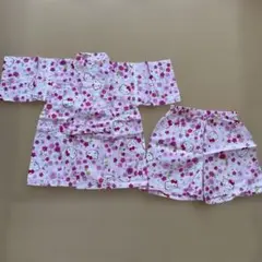 ハローキティ 甚平 100cm ピンク