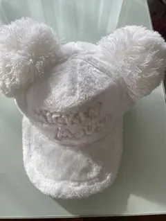 ミッキーマウス 耳付きキャップ 白