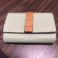 ライトグリーン 三つ折り財布 レザー
