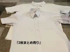 『2枚まとめ売り』白　ポロシャツ　カッターシャツ　半袖　170　L　中学生