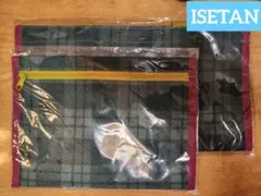 ［レア］伊勢丹 非売品 トートバッグ&ポーチ(フリーケース)セット　チェック