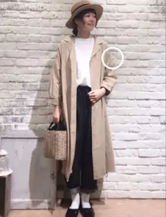 Samansa Mos2 綿バンブーコートワンピース ロングコート SM2