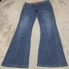 Daily Topics Jeans フレアパンツ デニムブルー