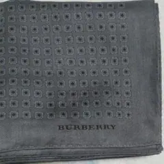 未使用品 Burberry グレー 格子模様 ハンカチ バーバリー メンズ