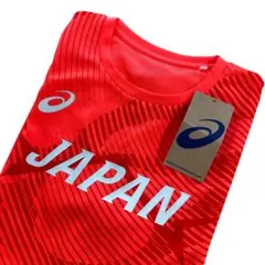 【未使用】アシックス 陸上/ランニング 半袖Tシャツ 日本代表応援Tシャツ M