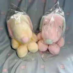 【スヌーピーSNOOPY】Lぬいぐるみ　パステルカラー　2種セット