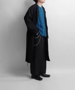 ブラック チェスターコート ベルト付き