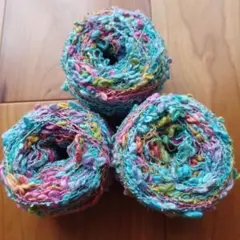 ②素材糸 コットン混 約120g