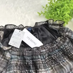 【新品】ITS'DEMO チェック柄 チュニック 長袖 サイズ38(M)