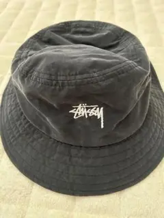 Stussy ブラック バケットハット S/M
