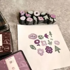 消しゴムはんこ　北欧デザイン　セット