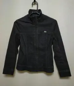 ラコステ　ジップアップ ブラックデニムジャケット