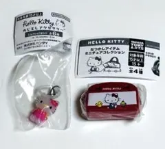 ハローキティ　めじるしアクセサリー　お花ver ミニチュアコレクション　バッグ