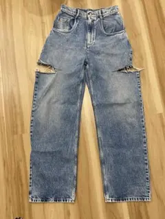 【お値下げ】美品　MaisonMargiela マルジェラスラッシュデニム　42のサムネイル