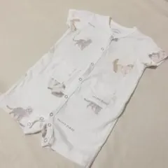 美品　GELATO PIQUE 猫柄　半袖　ロンパース　70cm　M096