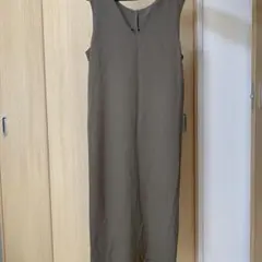 ノースリーブオリーブグリーンワンピース