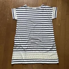 BEAMS HEART ボーダーチュニック 半袖