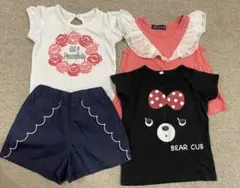 まとめ売り　ベビー服 4点セット Tシャツ ショートパンツ90