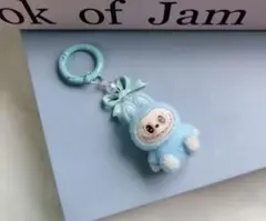 ☘️即発送✨Labubu ラブブ　ミニキーホルダー　らぶぶ　ブルー　水色