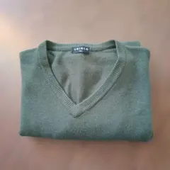 UNIQLO オリーブ Vネックニットセーター　XL