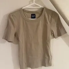 GAP リブ クルーネック 半袖 Tシャツ ベージュのサムネイル