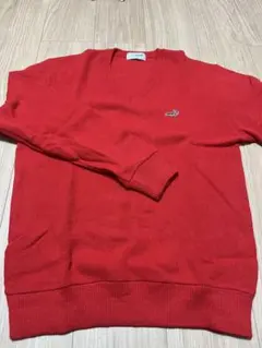 Canoe 赤 Vネック ニットセーター