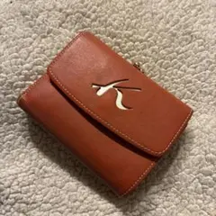 キタムラ 二つ折りがま口財布 オレンジ