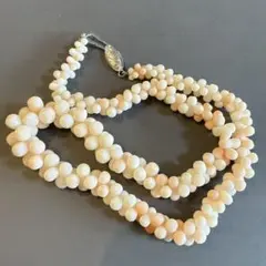 コーラルビーズ ネックレス　珊瑚