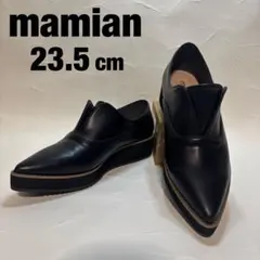mamian（マミアン）ポインテッドトゥローファー 23.5cm 黒 ブラックのサムネイル