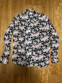 Paul Smith 薔薇柄シャツ ブラック 黒 S ポールスミス - メルカリ