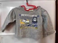 新幹線デザイン 長袖Tシャツ 80cm