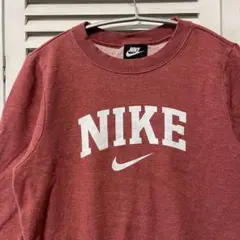NIKE スウェット 古着 赤 ナイキ ロゴ スウッシュ スポーツ ブランド