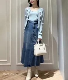 JILLSTUART デニムマーメイドスカート レースアップ バックリボンのサムネイル