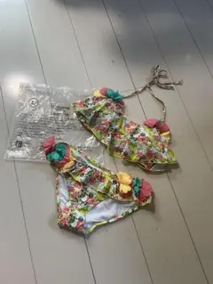 新品未使用　Teddy Shop 花柄 フラワーモチーフ セパレート 水着 Lのサムネイル